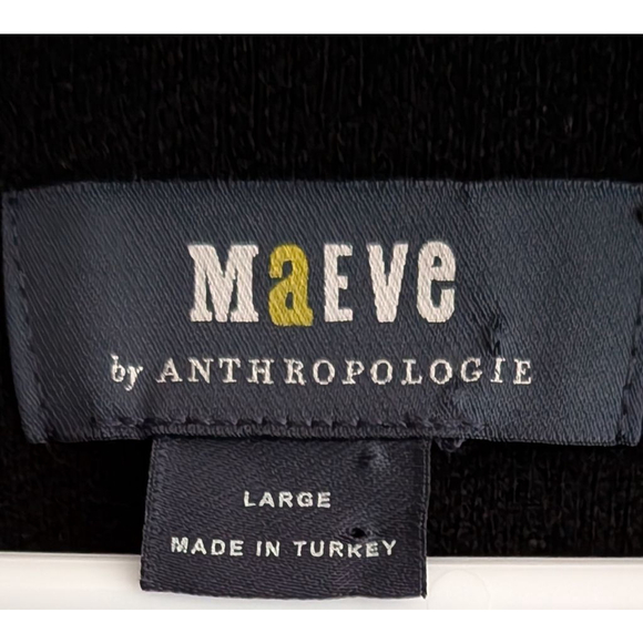 Women's Maeve by Anthropologie Black Vest L - Picture 6 of 8